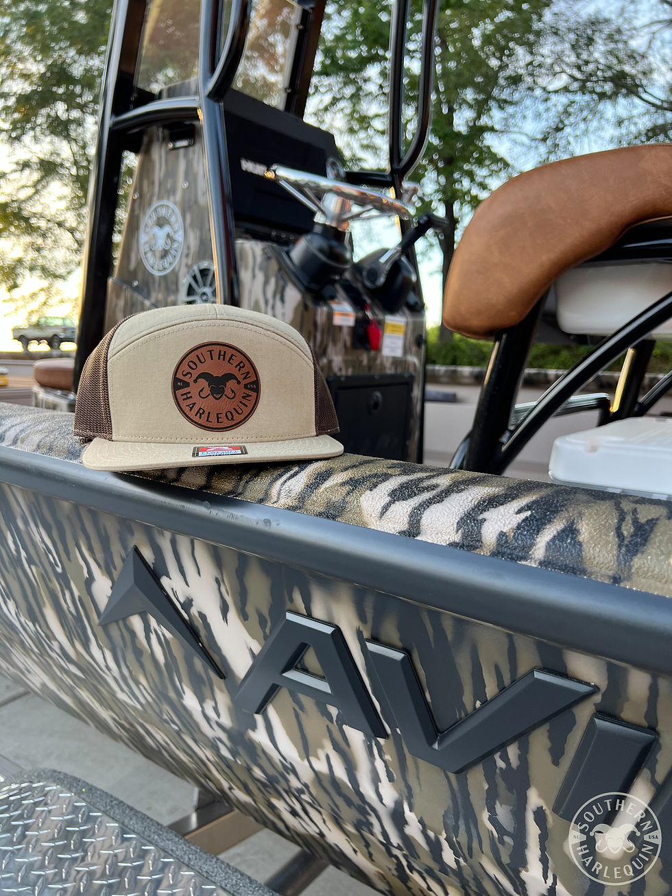 Thumbnail: Southern Harlequin 7 Panel Burnt Orange Leather Patch