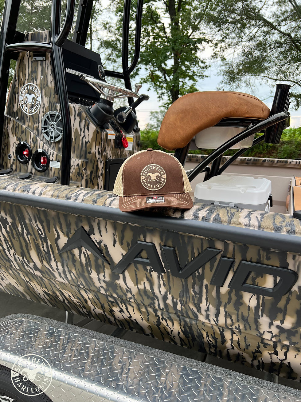 Thumbnail: Southern Harlequin Brown Leather Patch - Dark Brown/Tan