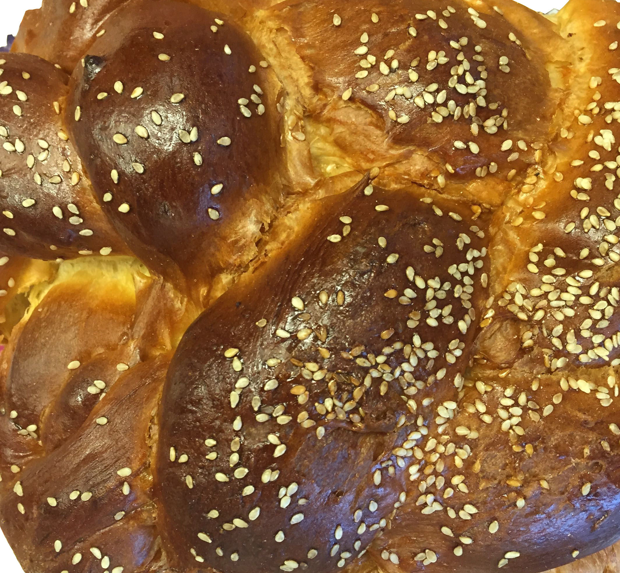 Baked Round Sesame Egg Challah