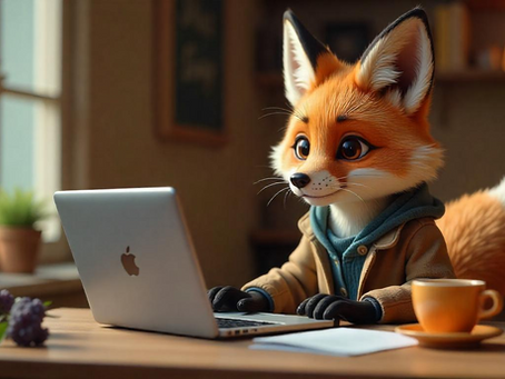 „TextFuchs Blog:  Die Entstehungsgeschichte von TextFuchs: Vom Schicksalsschlag über die Leidenschaft fürs Schreiben und Zitate bis hin zur Gründung des Unternehmens, illustriert durch ein Fuchs-Emoji.“