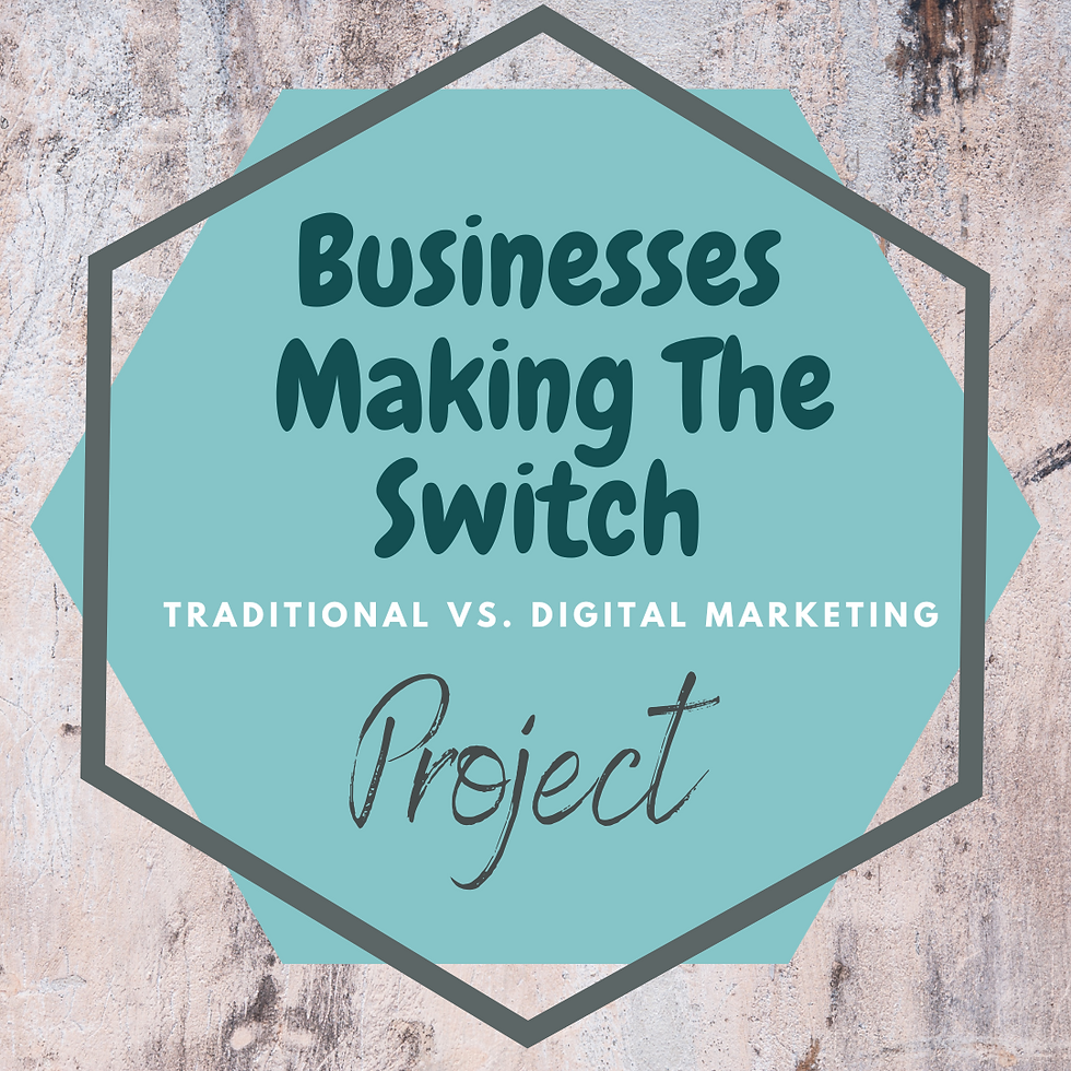 Businesses Making The Switch Project- Traditional vs. Digital Marketing