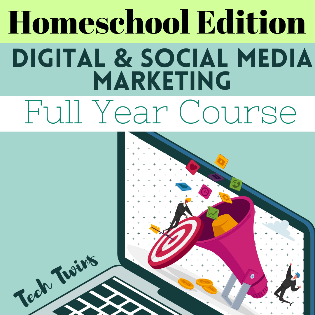 Homeschool Digital & Social Media Marketing Course & Bundle- Full Year (TUR