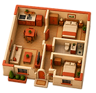 two bedroom icon