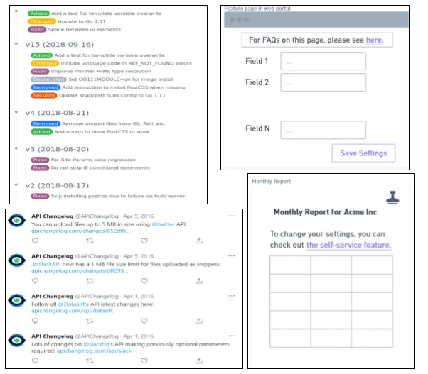 Image showing four web portal pages