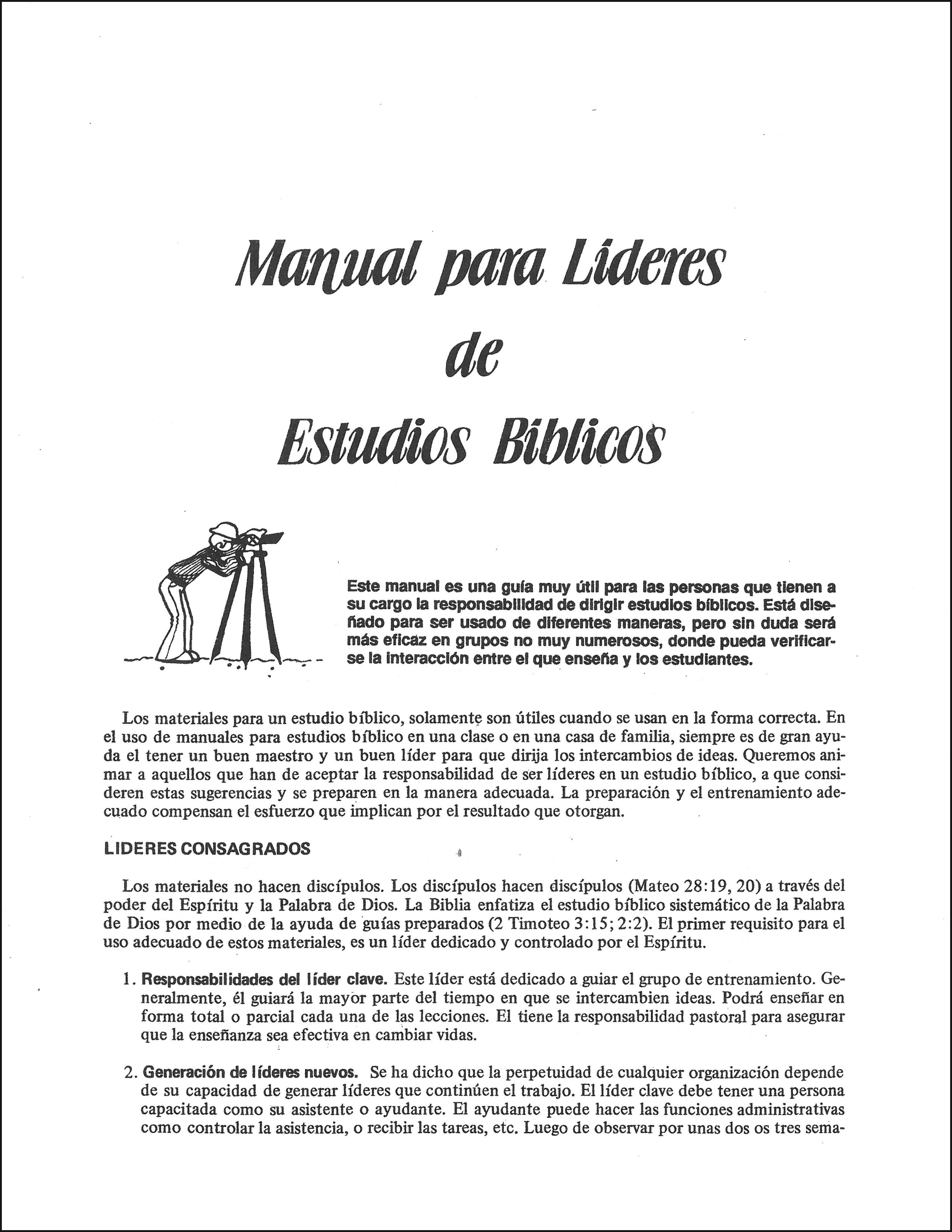 Manual para líderes de estudio bíblico