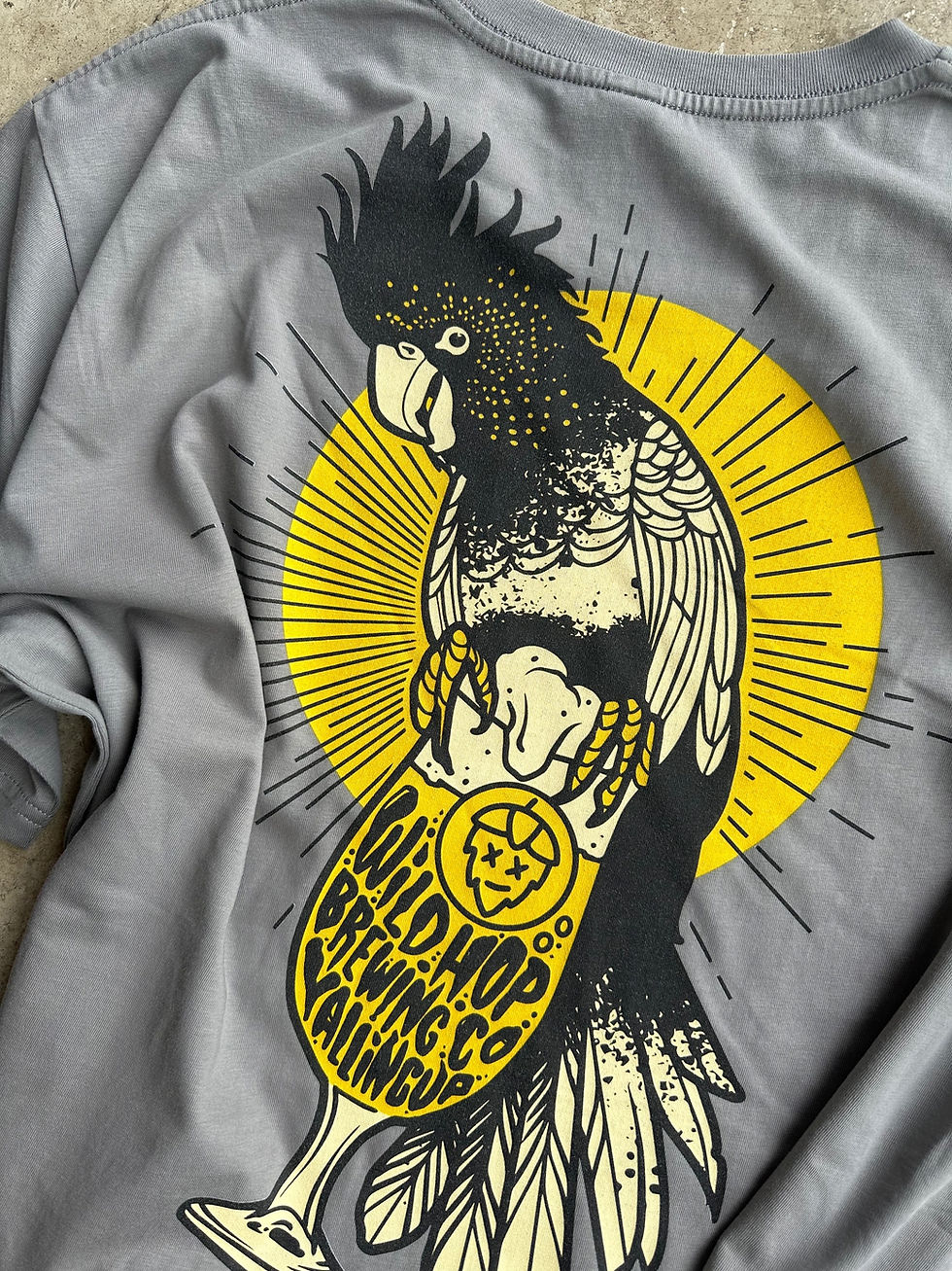 Thumbnail: COCKY ON A BEER GLASS - GRAPHITE TEE