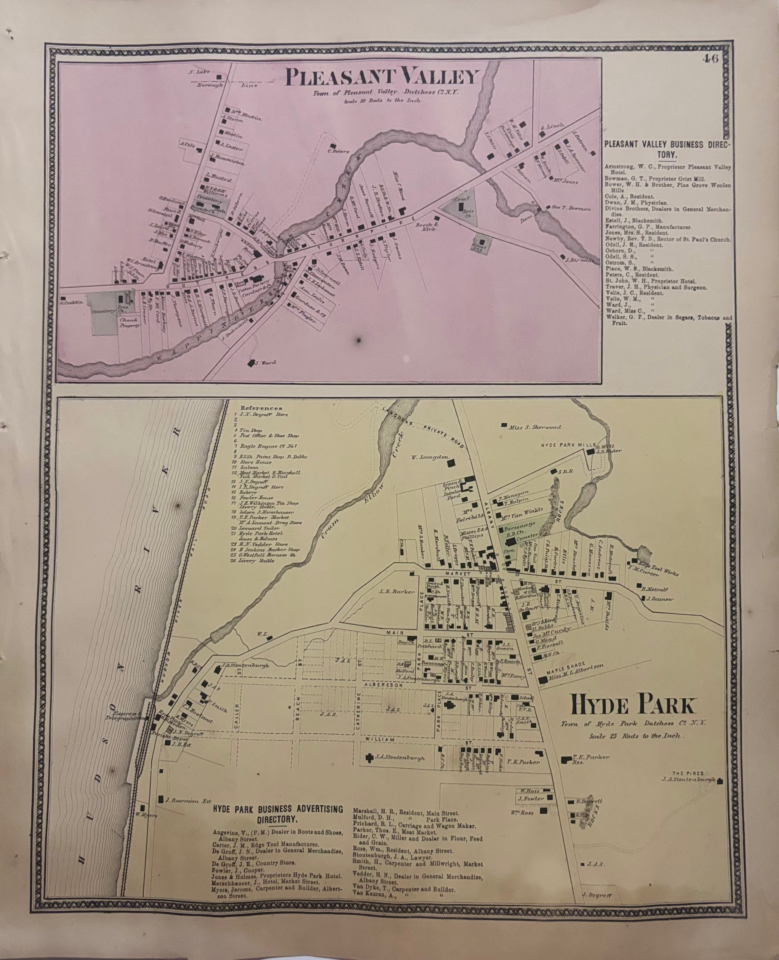 Pleasant Valley/Hyde Park by Beers, Ellis, & Soule, 1867