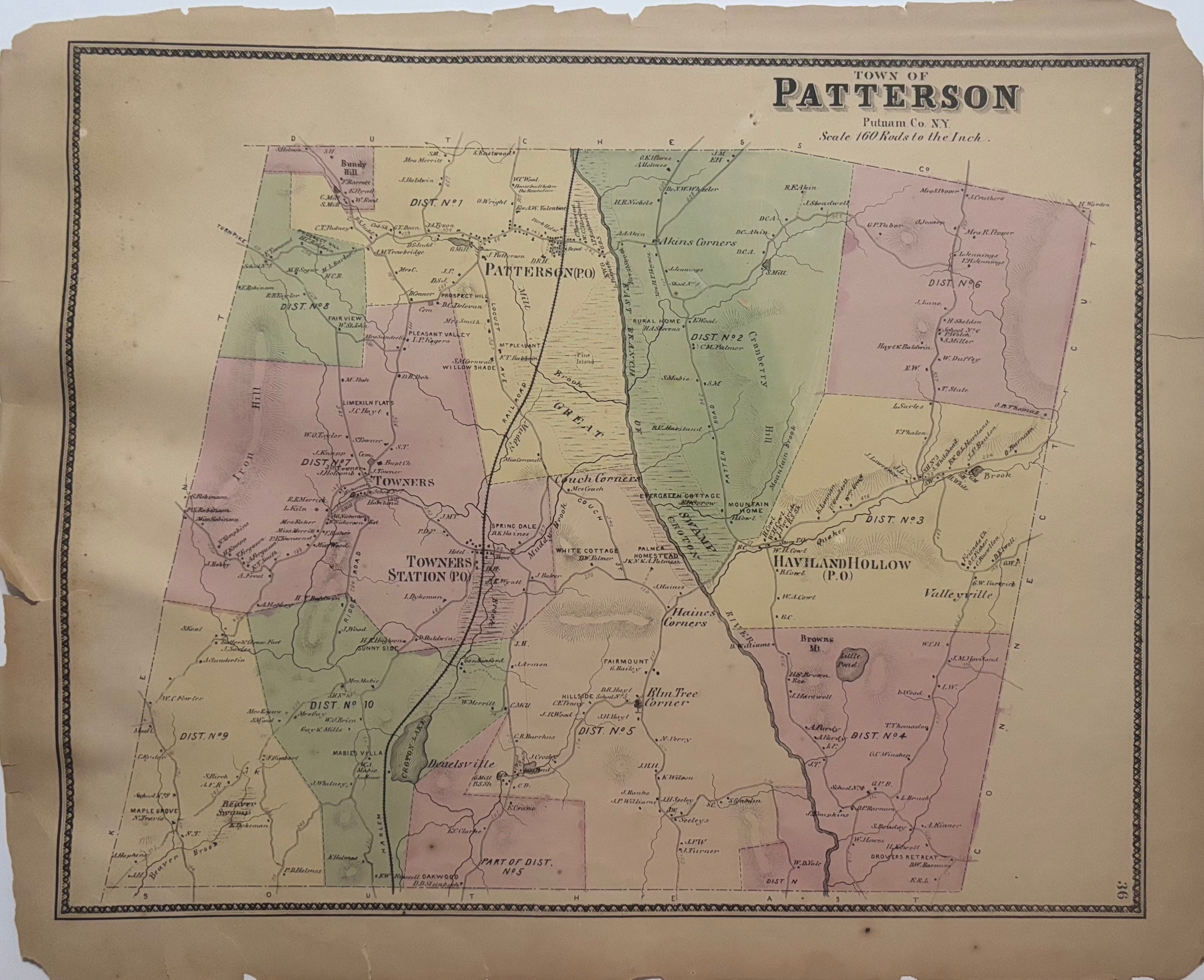 “Town of Patterson” by Beers, Ellis, & Soule, 1867