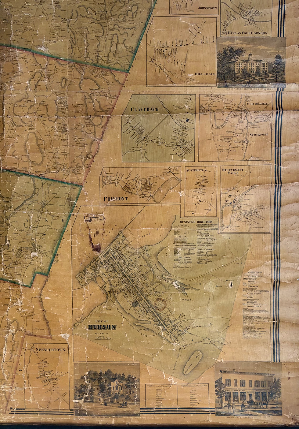 Thumbnail: “Map of Columbia County, New York” by S.N. Beers, D.J. Lake, & F.W. Beers, 1858