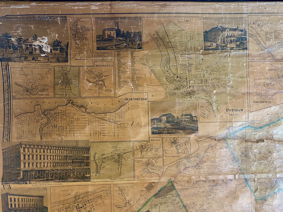Thumbnail: “Map of St. Lawrence County” by A.E. Rogerson, 1858