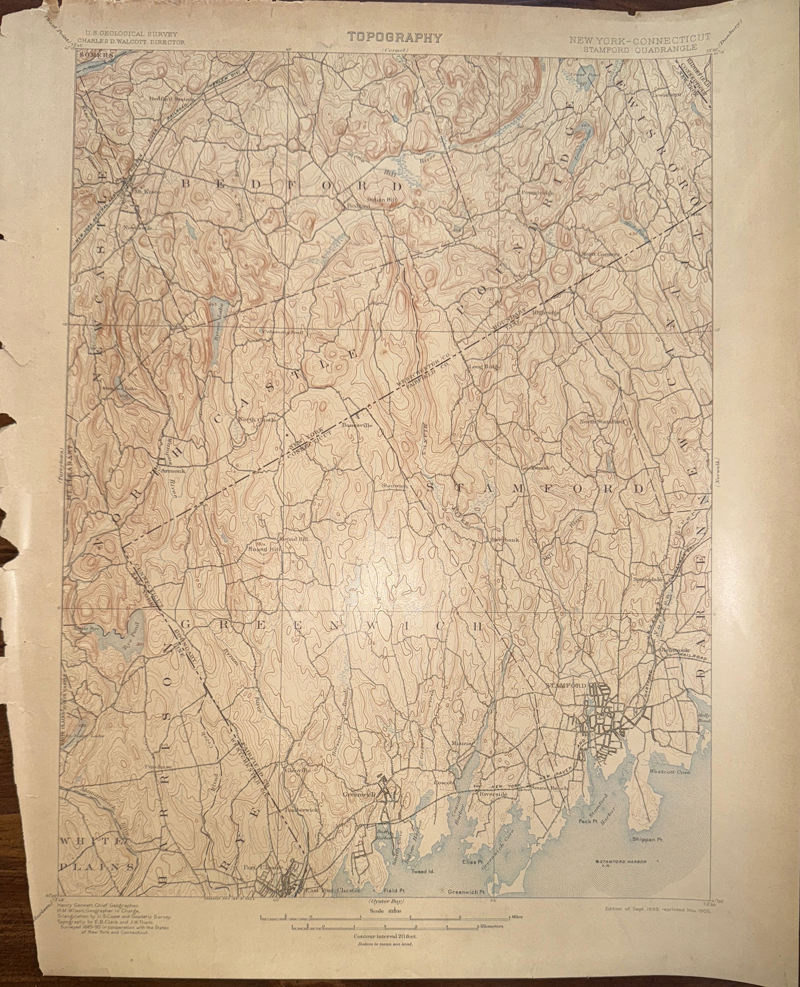 Stamford, Connecticut-New York Quadrangle