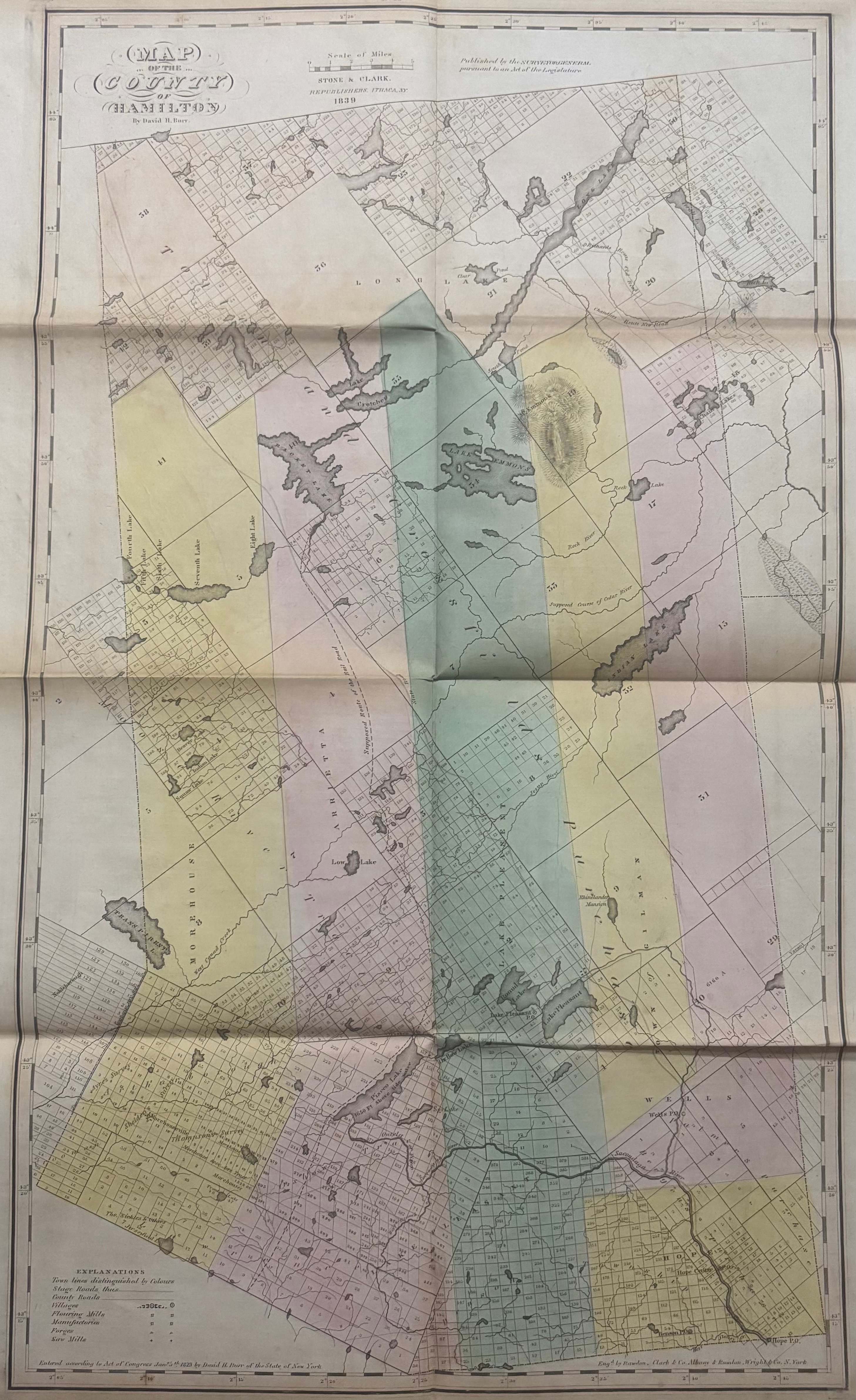 “Map of the County of Hamilton” by David Burr, 1939