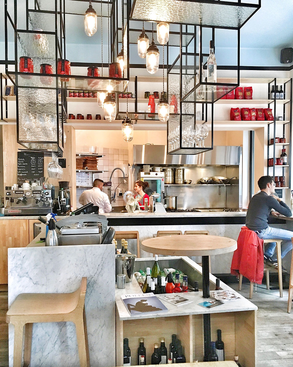 Interior of Gazzetta, Brussels, Belgium