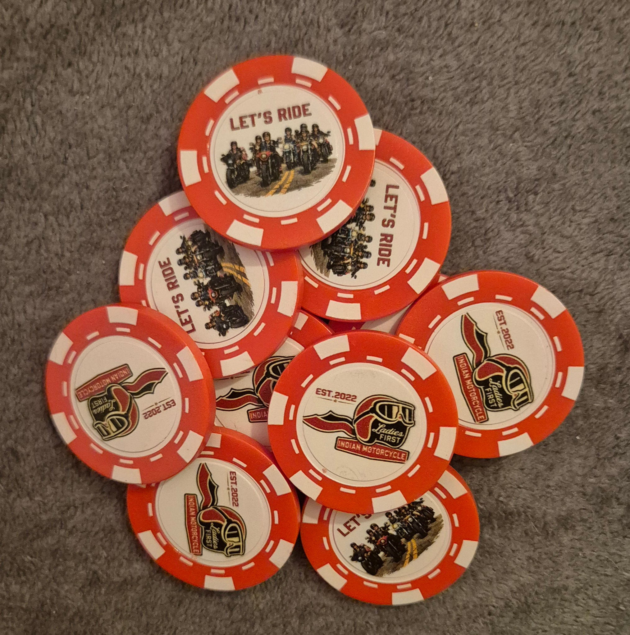 Lot de 10 Poker Chips - 10 Jetons de poker