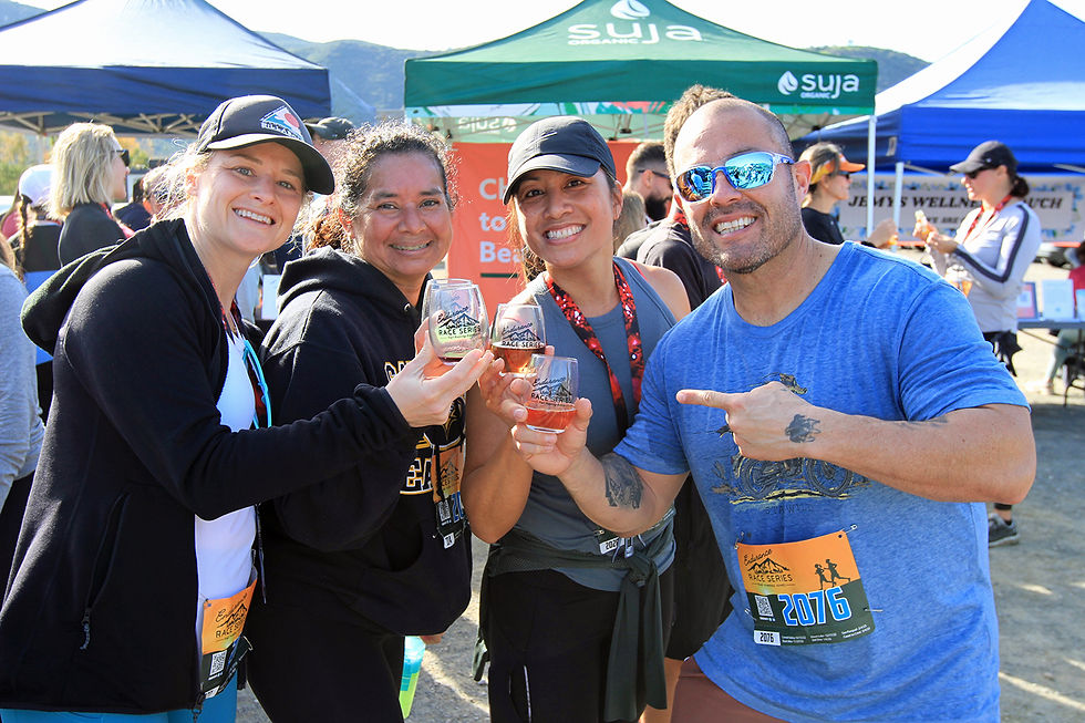 wine at the finish line