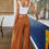 Thumbnail: Wide Leg Camel Pants