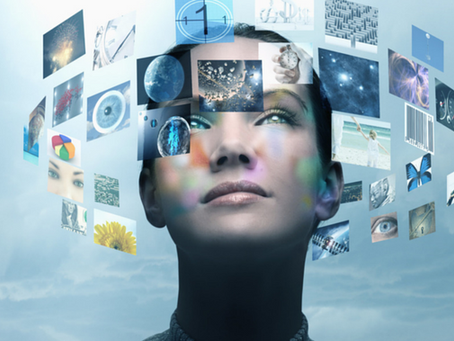 This image represents the concept of creative technology, often visualizing how artificial intelligence connects with digital design and human imagination