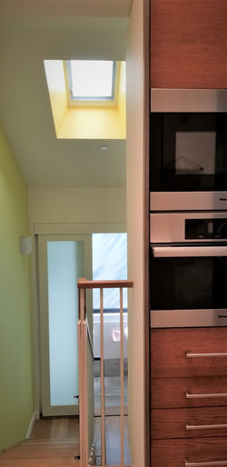 Stair landing at kitchen