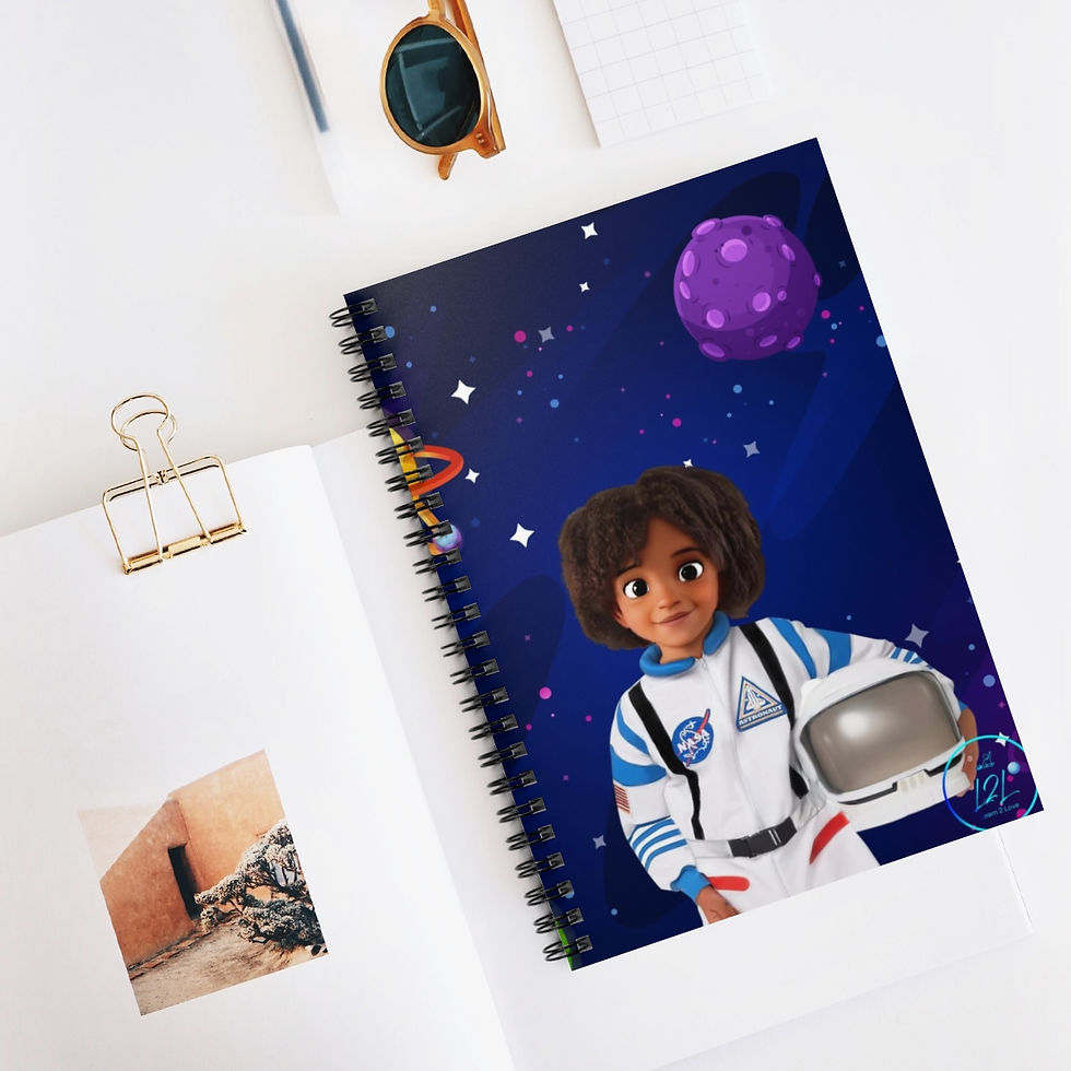 Thumbnail: Cosmic Explorer Notebook - Space Astronaut Boy Afro