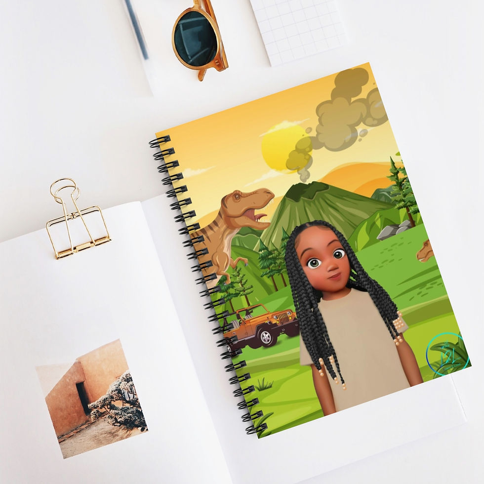 Thumbnail: Dino Explorer Notebook - Girl Braids