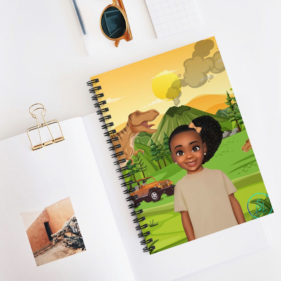 Thumbnail: Dino Explorer Notebook - Girl Side Ponytail