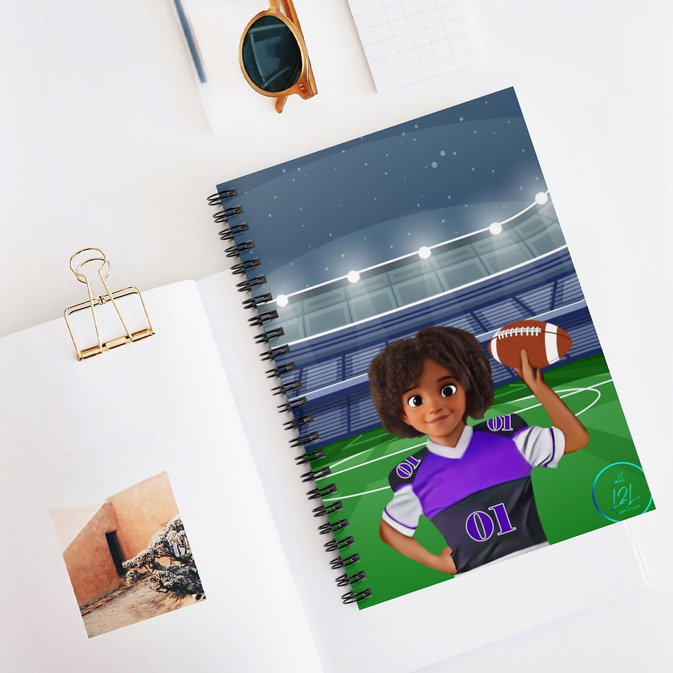 Thumbnail: Gridiron Glory Notebook - Football Boy Afro