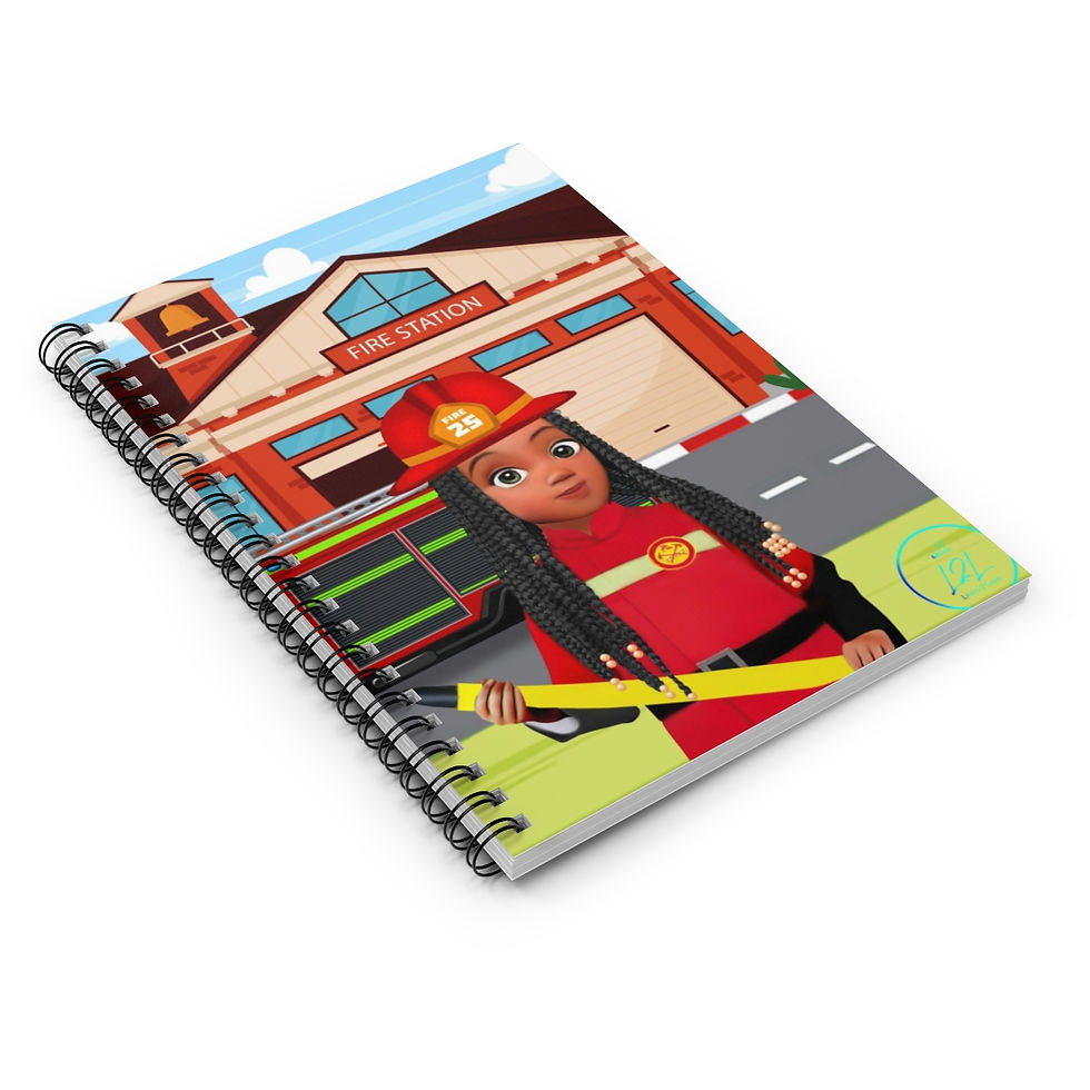 Thumbnail: Fire Rescuer Notebook - Girl Braids