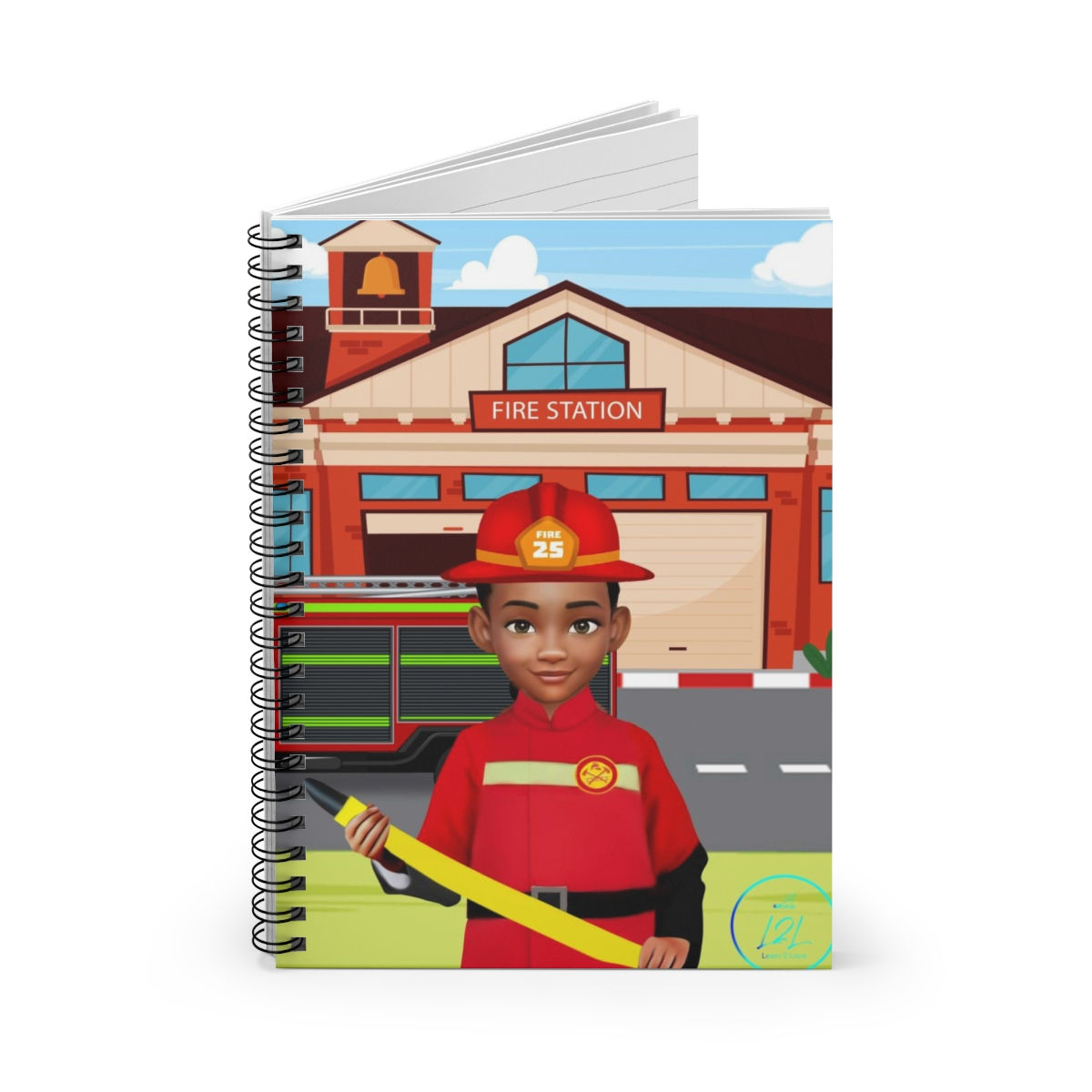 Fire Rescuer Notebook - Boy Cornrows