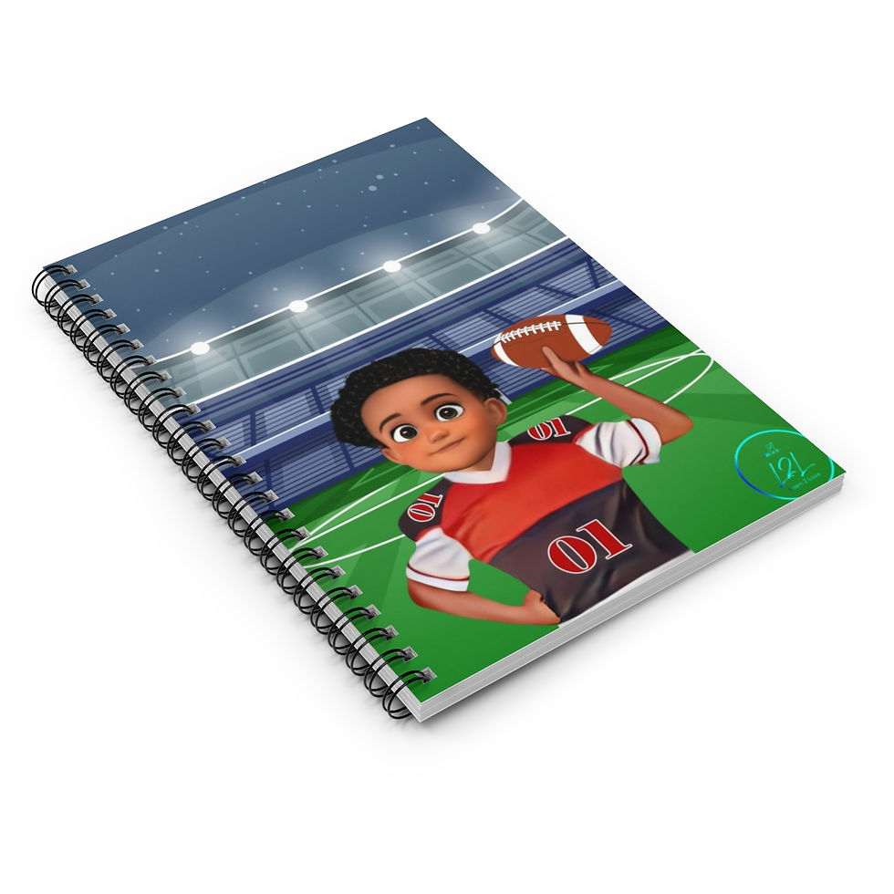 Thumbnail: Gridiron Glory Notebook - Football Boy Curly
