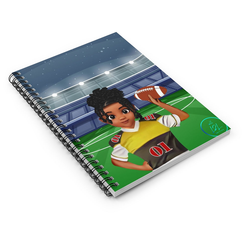 Thumbnail: Gridiron Glory Notebook - Football Girl Updo