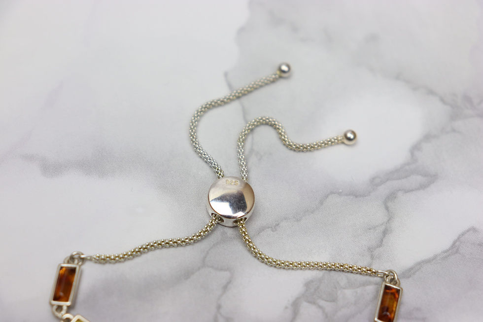 Thumbnail: Genuine Amber Bracelet, Adjustable