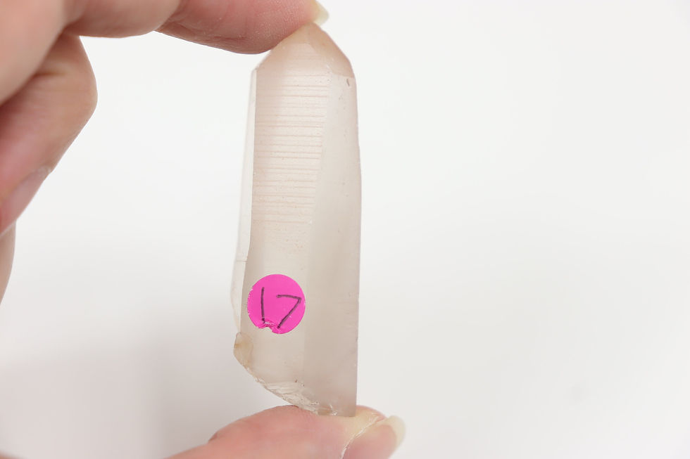 Thumbnail: A pink shadow lemurian with natural ridges and striations