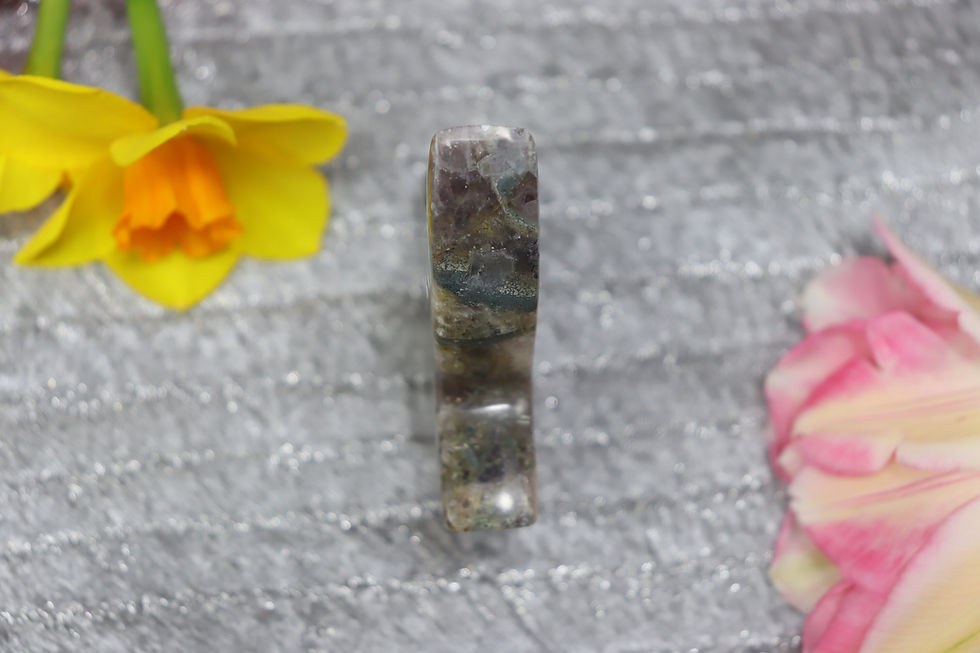 Thumbnail: Amethyst Lace Agate Whale Tail 1