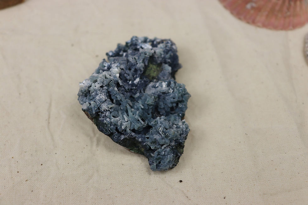Thumbnail: Blue Coral Chalcedony With Okenite G