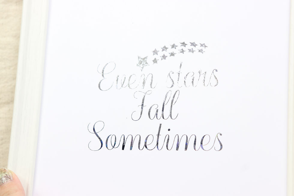 Thumbnail: Even Stars Fall Sometimes A4 Foil Print E - Inspirational Quote