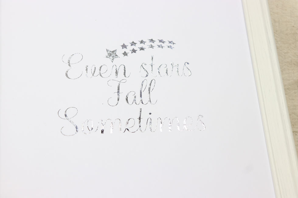 Thumbnail: Even Stars Fall Sometimes A4 Foil Print E - Inspirational Quote