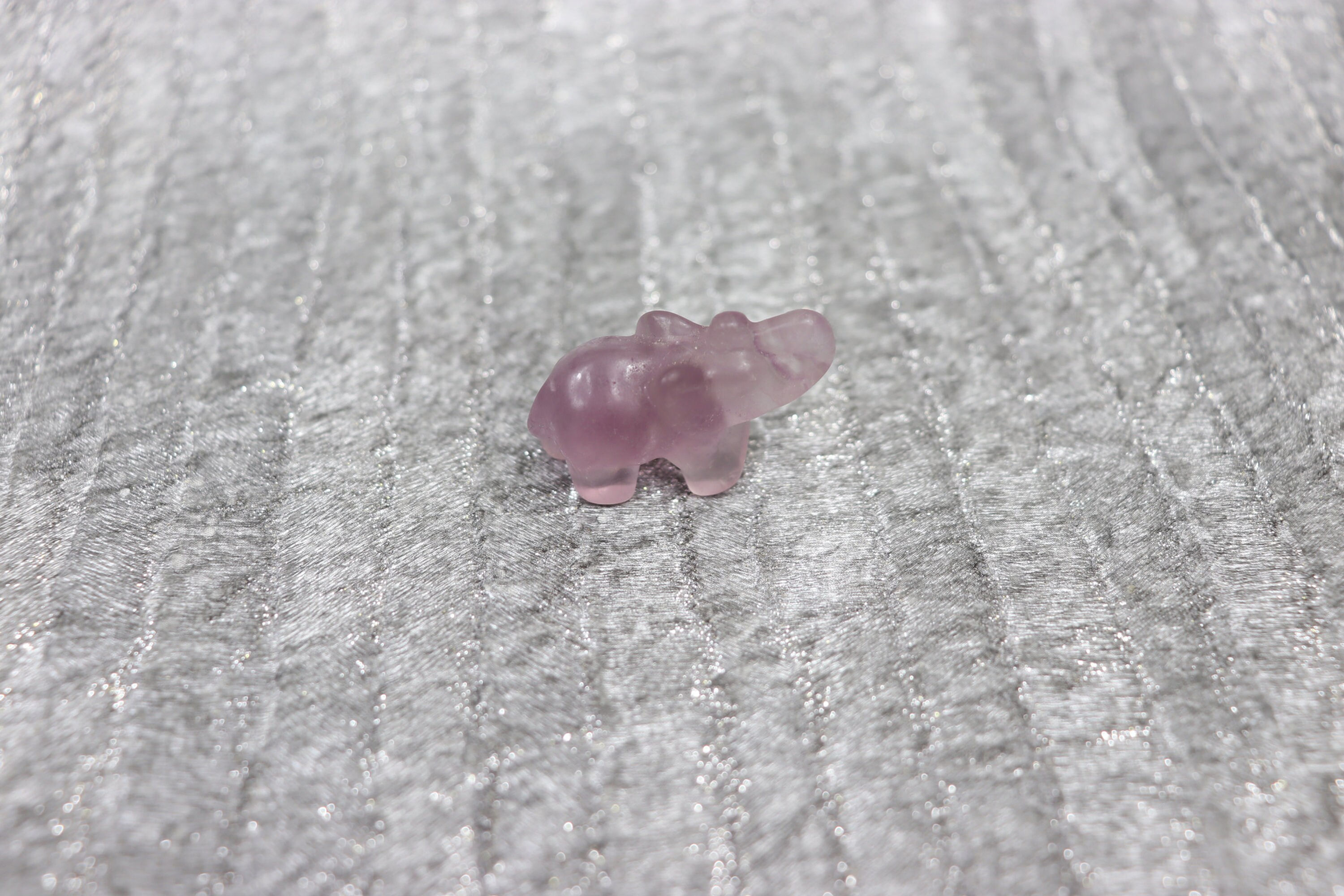 Purple/Pink Fluorite Mini Elephant