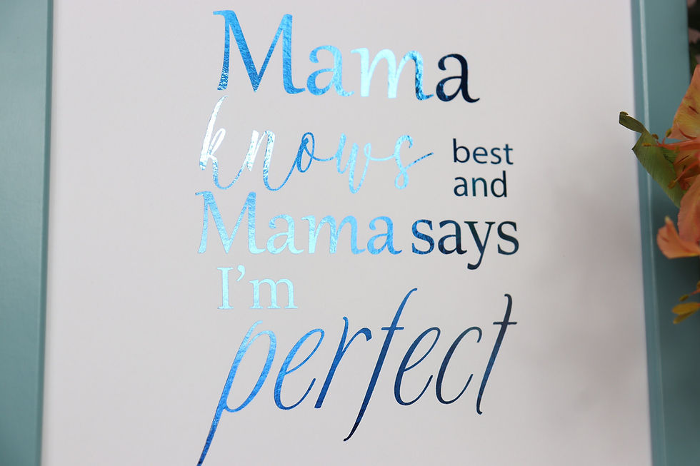 Thumbnail: A4 Blue Foil Print, Mama Foil Print, Nursery Decor, Bedroom Decor, Wall Art, Hom