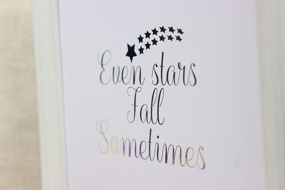 Thumbnail: Even Stars Fall Sometimes A4 Foil Print B - Inspirational Quote