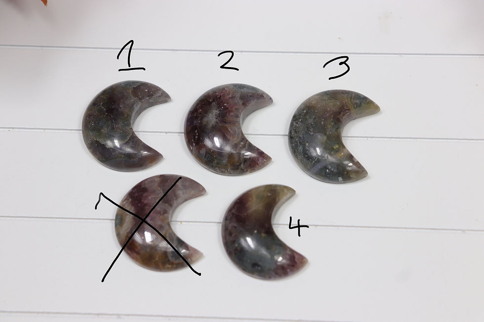 Thumbnail: Amethyst Lace Agate Crescent Moons