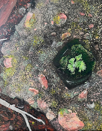 "sans glass", acrylic on 24x30 stretched canvas, available