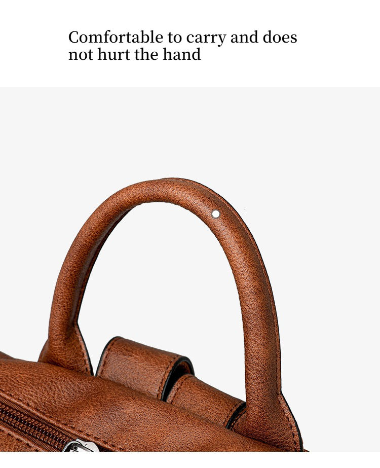 Thumbnail: Winter Women's Backpack European Retro Two-shoulder Bag Luxury PU Composite Bag 