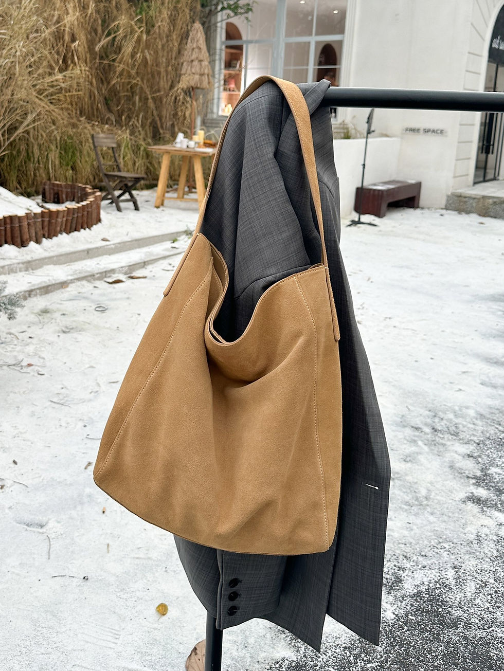 Thumbnail: Soft Suede Cow Leather Women's Shoulder Crossbody Bags Luxury Designer Brand Lad