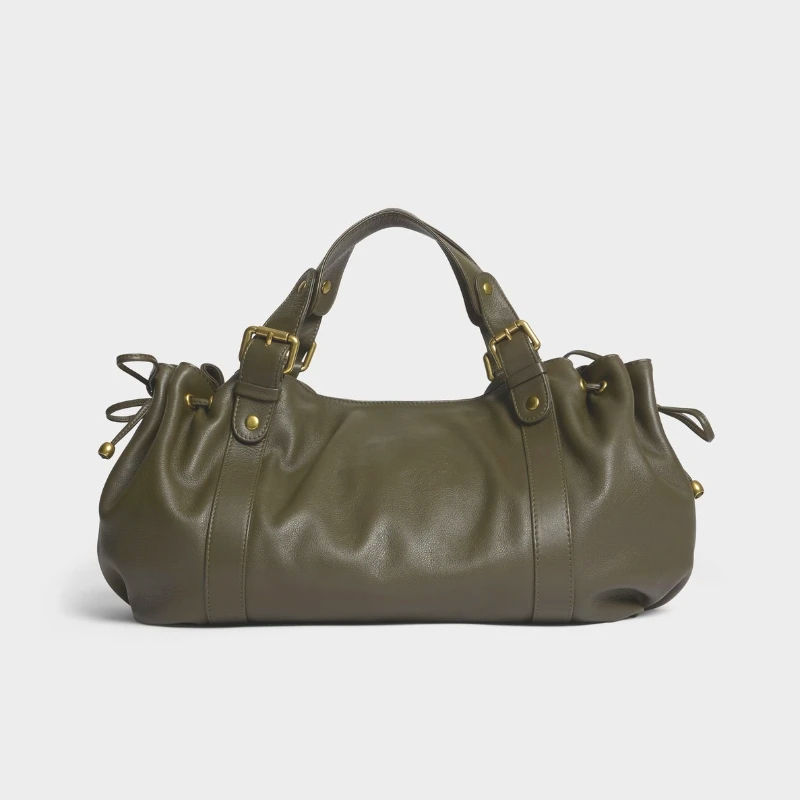 Thumbnail: Women's Soft Pu Vintage Handbag Large Capacity New Fashion Solid Color Tote Bag 