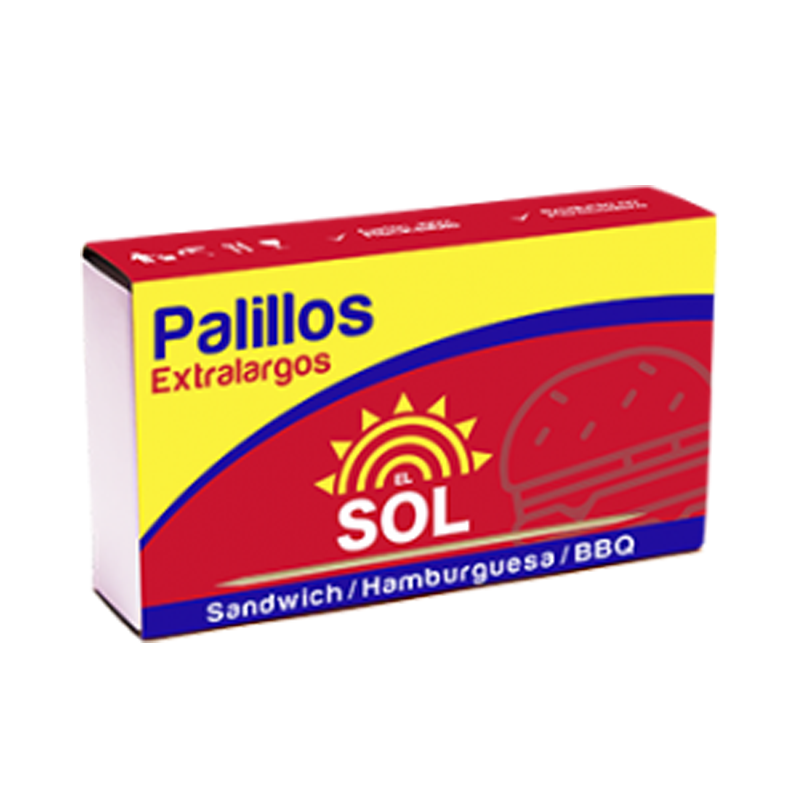 PALILLOS DE HAMBURGUESA CAJA 125 UNIDS