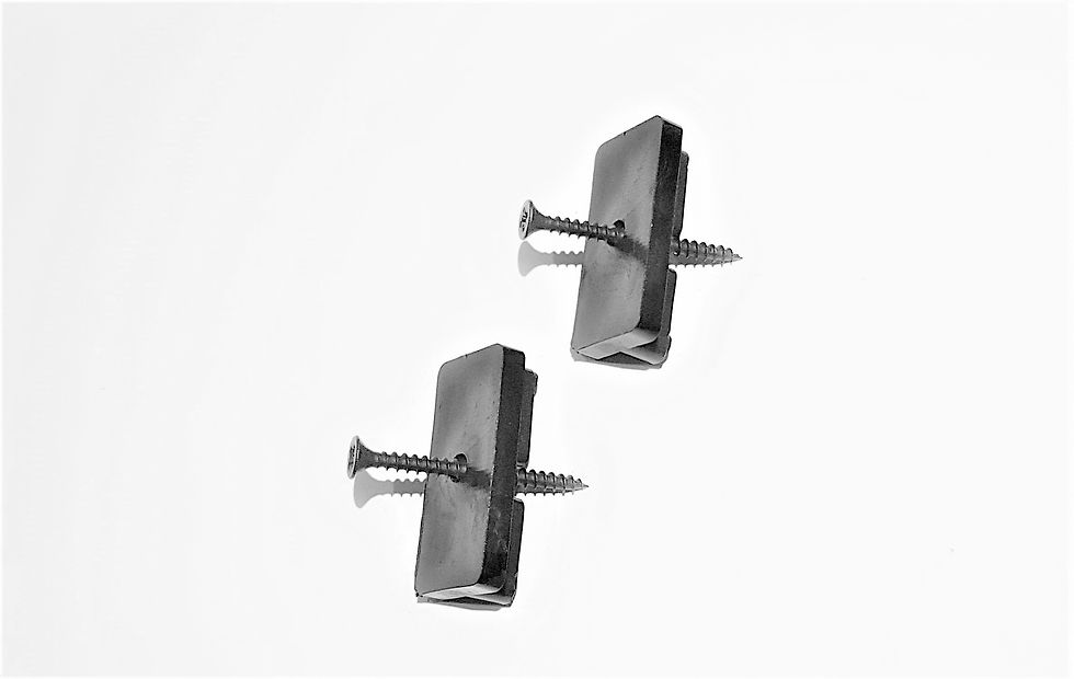 100 x Composite Decking Clips with Black Steel Screws BradPlas