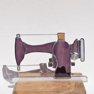 Purple stained glass sewing machine