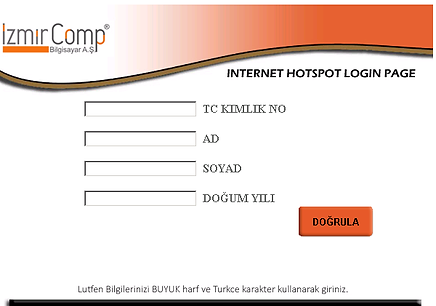 watchguard hotspot T.C. kimlik dogrulama