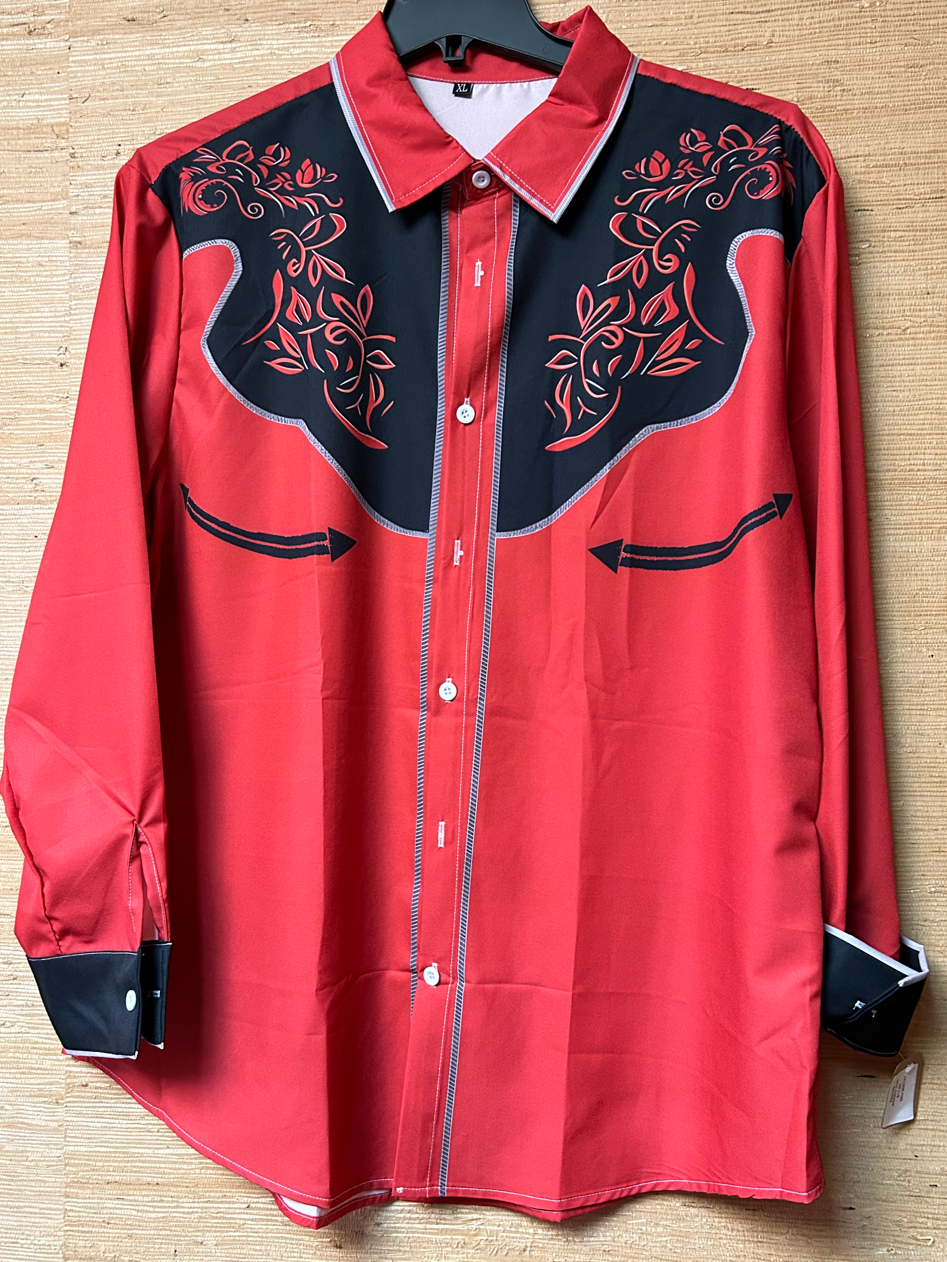 Red/BLK Western shirt