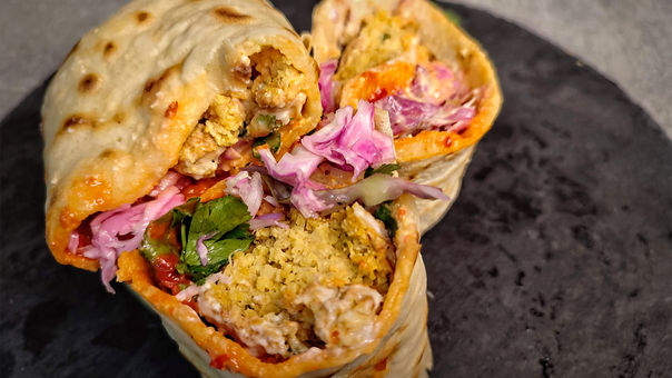 Falafel Burritos from Scratch 